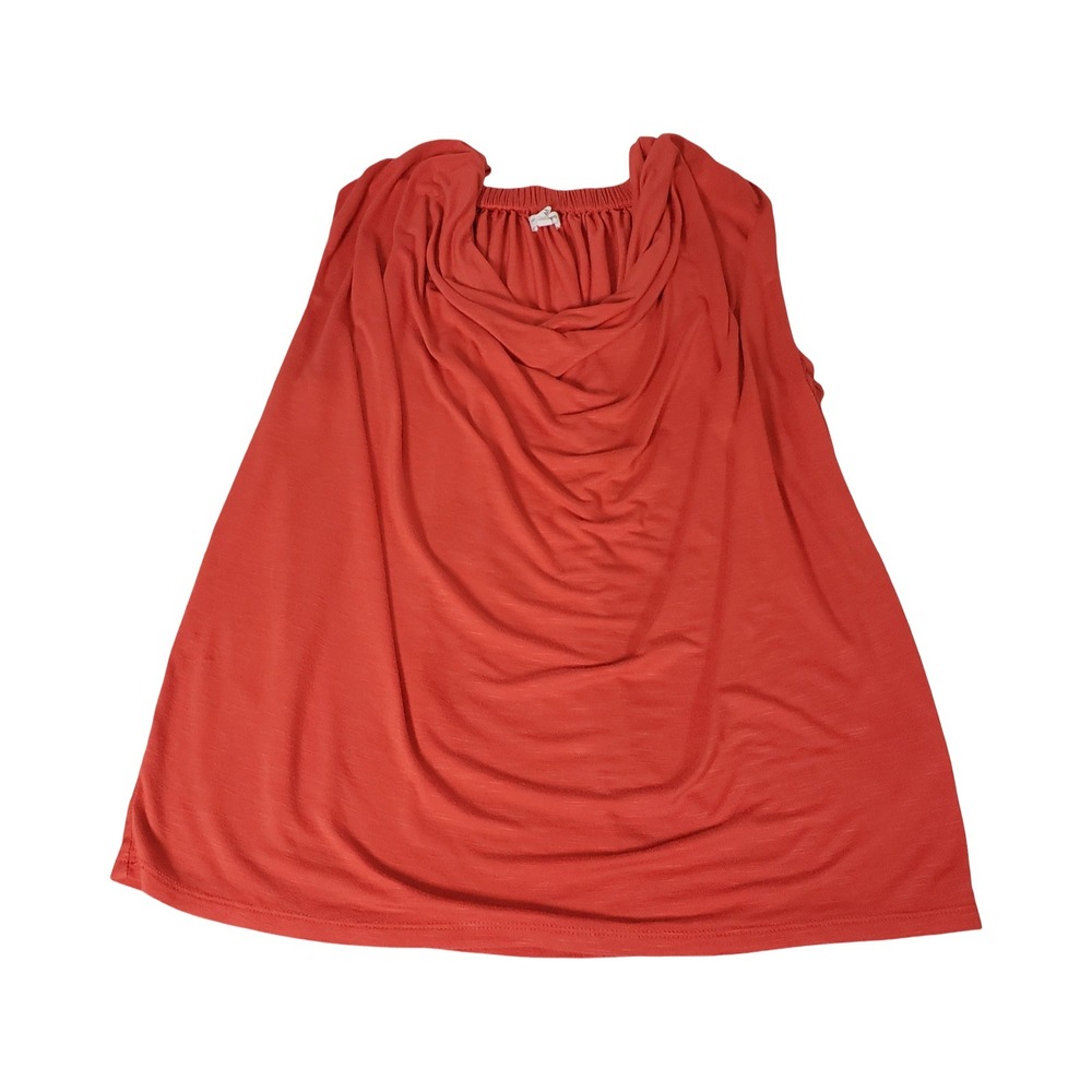 Maurices Womens Cowl Neck Sleeveless Knit Top Orange Red Size M Relaxed Fit